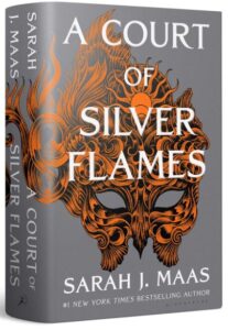 Cover of the book 'A Court of Silver Flames' highlighting its spicy chapters