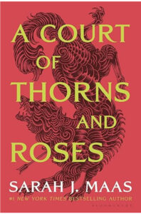 Cover of 'A Court of Thorns and Roses', introducing the world to the acotar characters.
